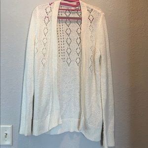 White cardigan